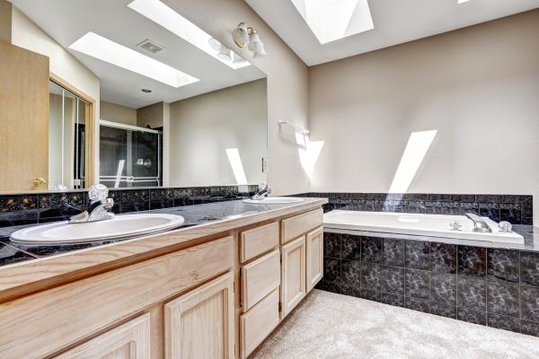 Blue Granite Tile Installation